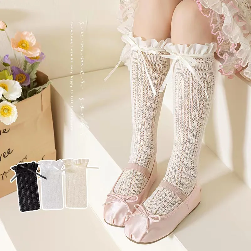 Fishing Socks - Stoking Renda Tabung Panjang Anak Perempuan